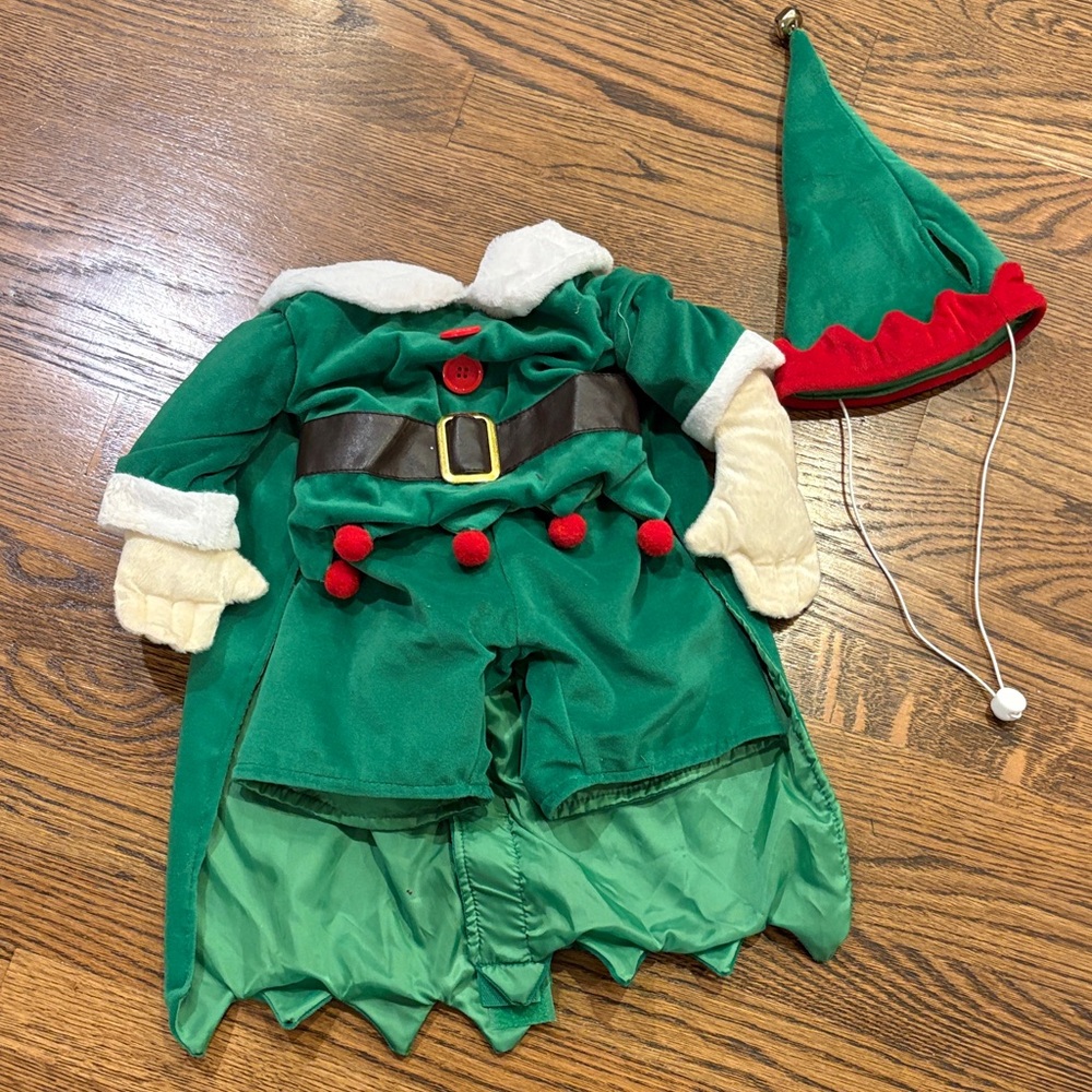 Elf Winter Dreams dog Buddy the Elf Christmas costume outfit, L